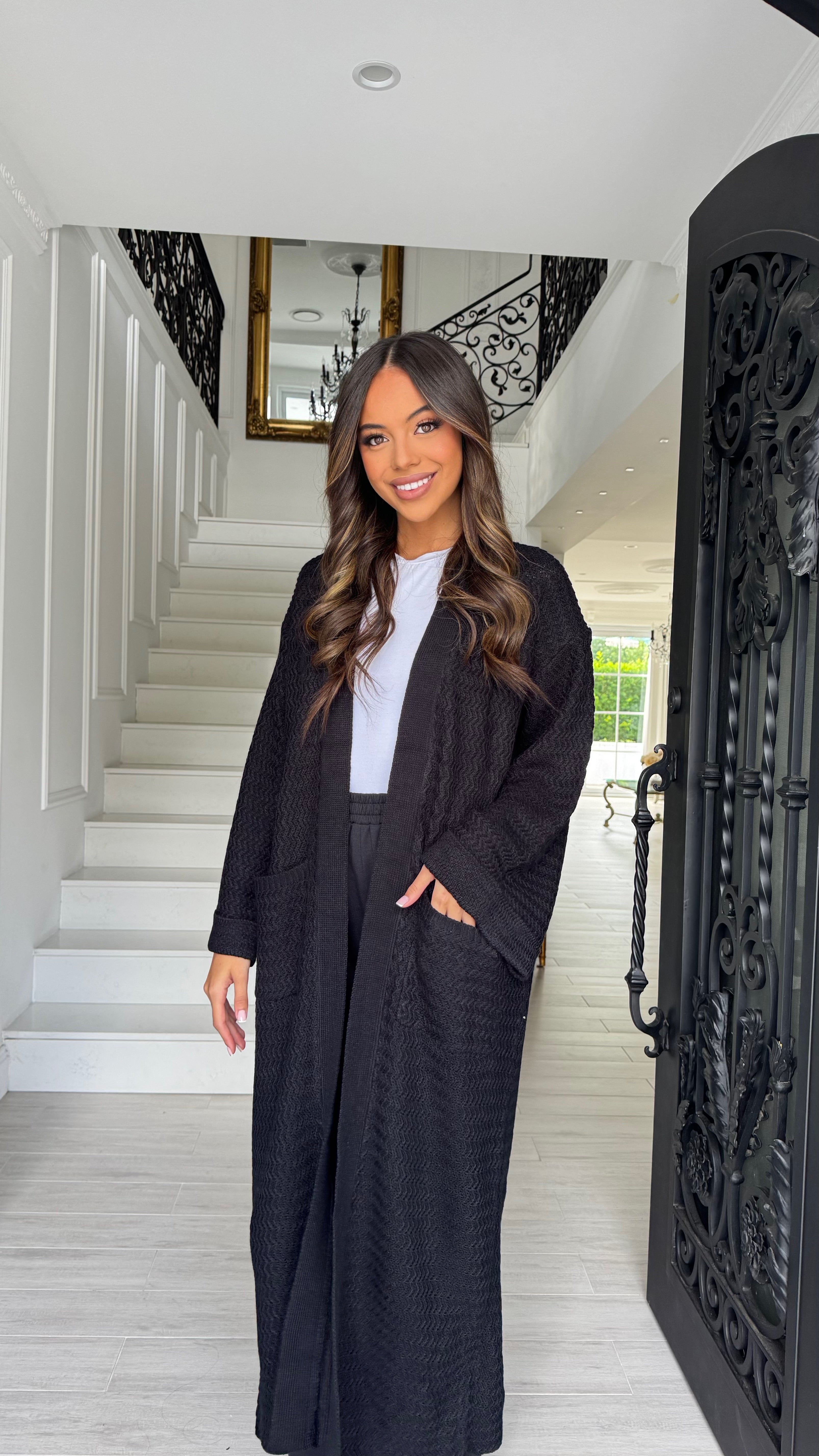 Oversized knit cardigan