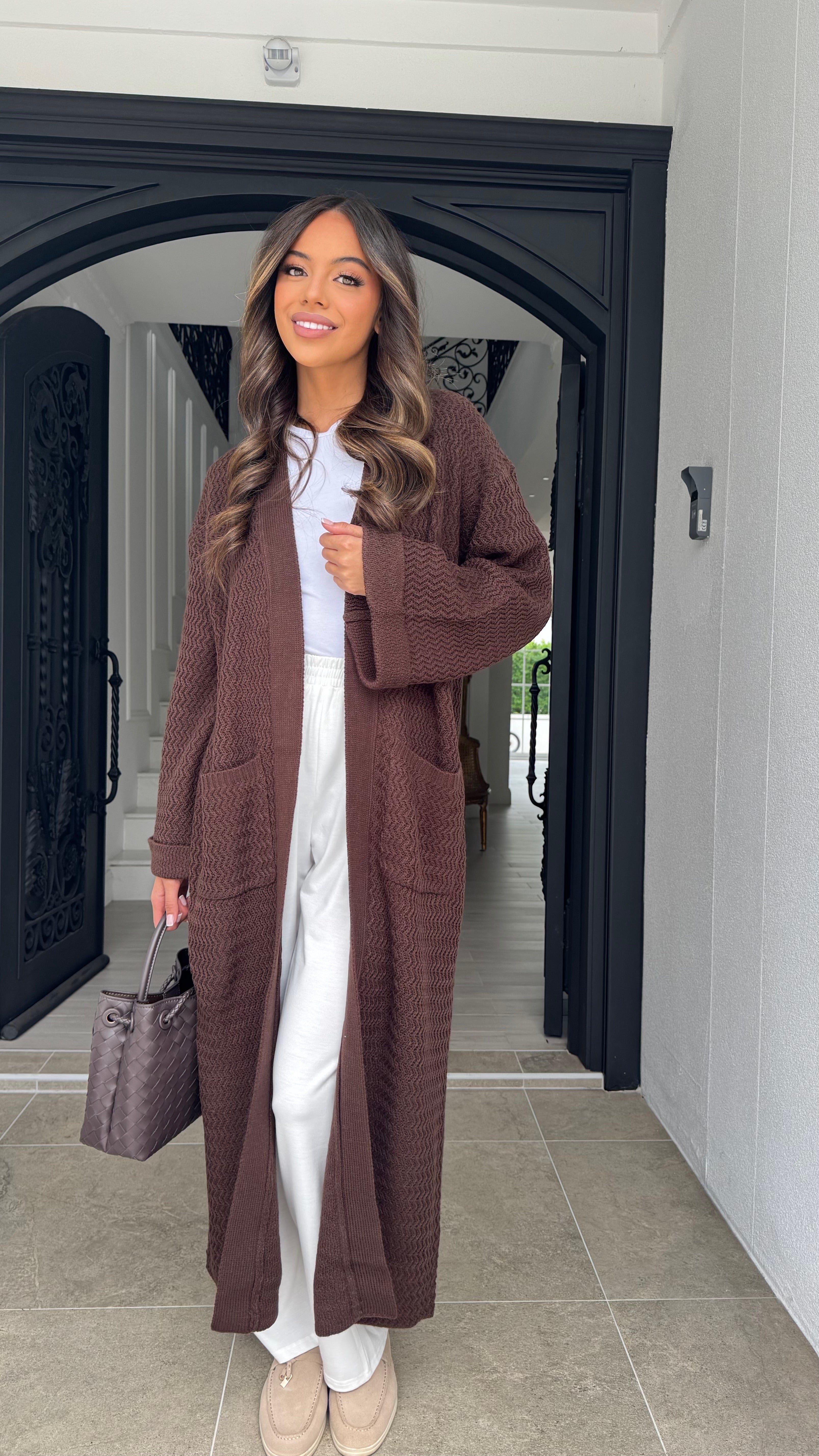 Oversized knit cardigan