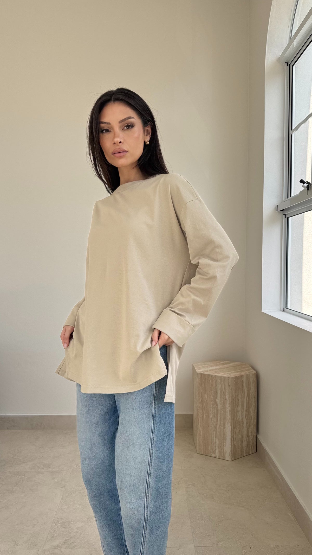 Fold over cotton top