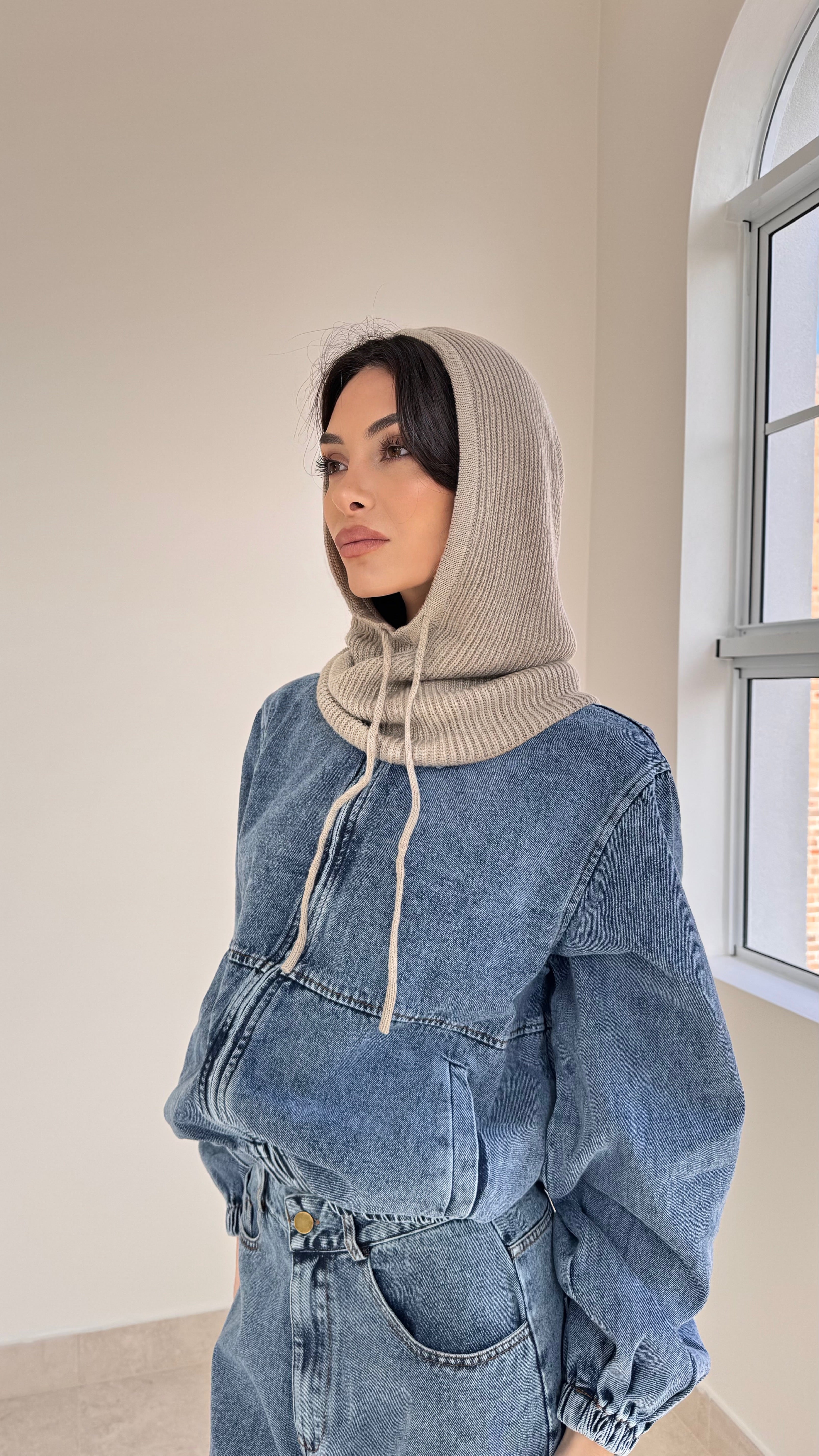 Knit hoody