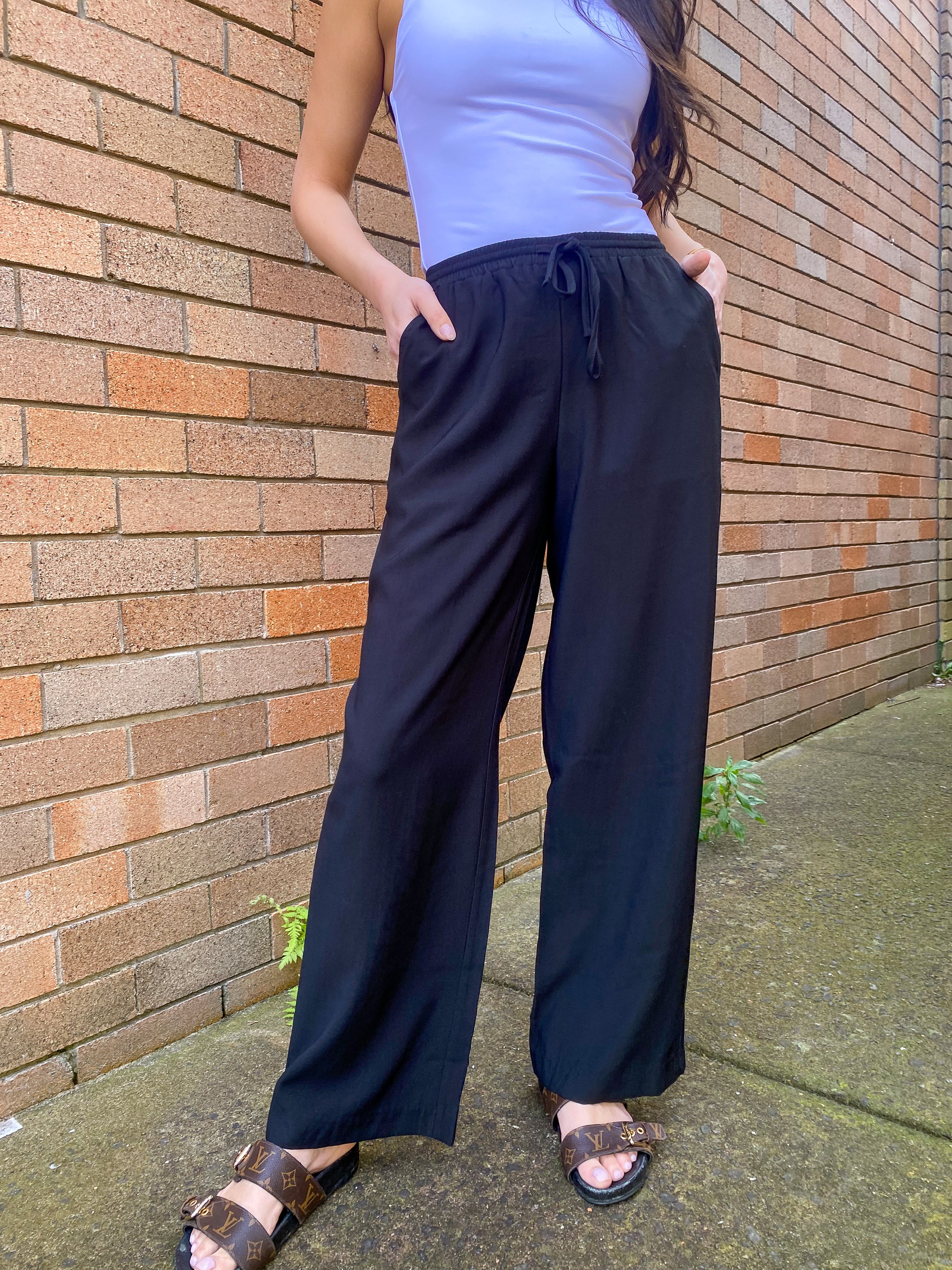 Black Linen pant