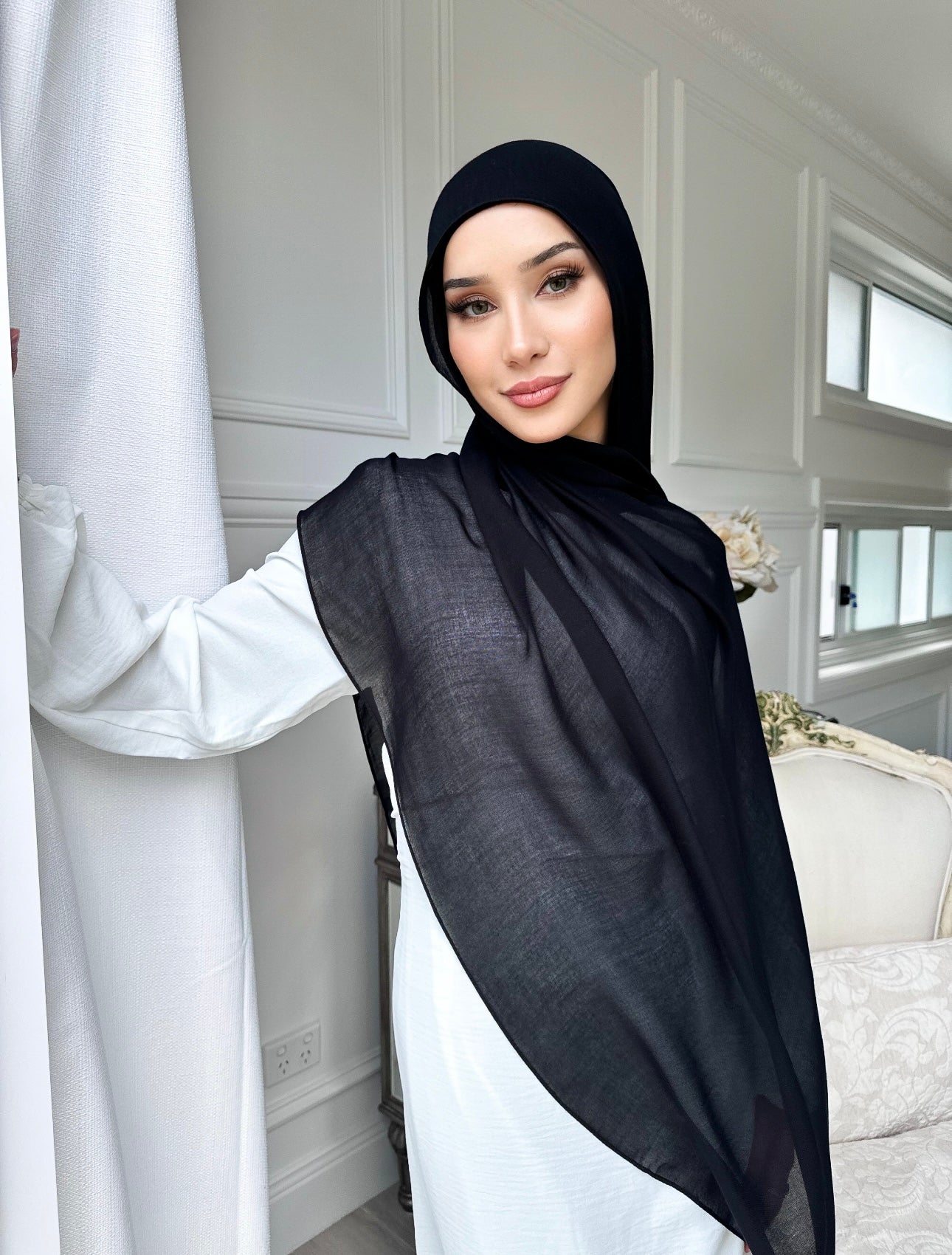 Black Modal Scarf