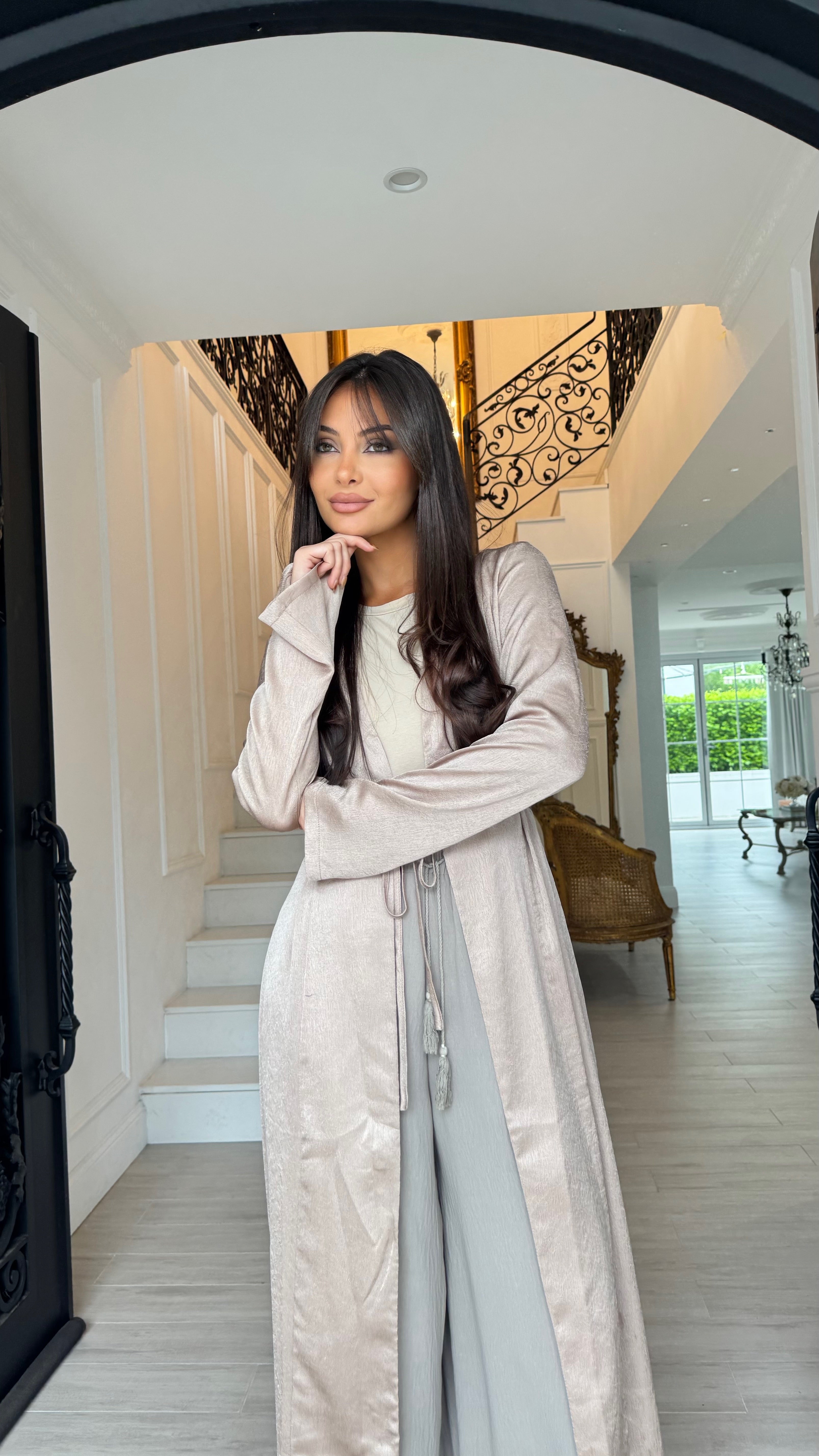 Alira Satin Drape Cape