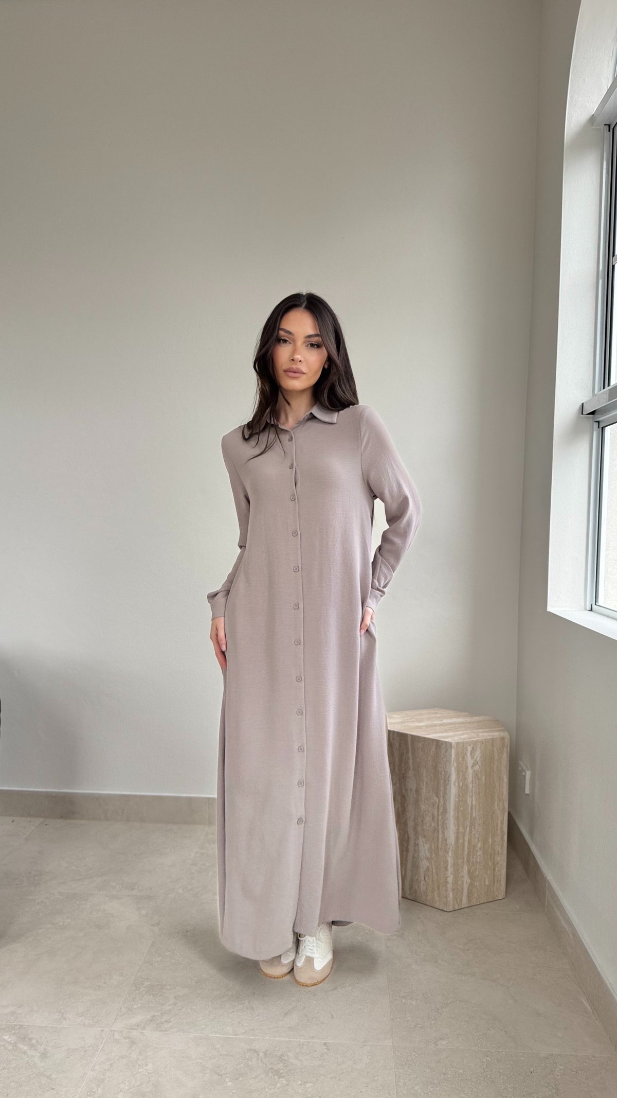 Flowy Button maxi