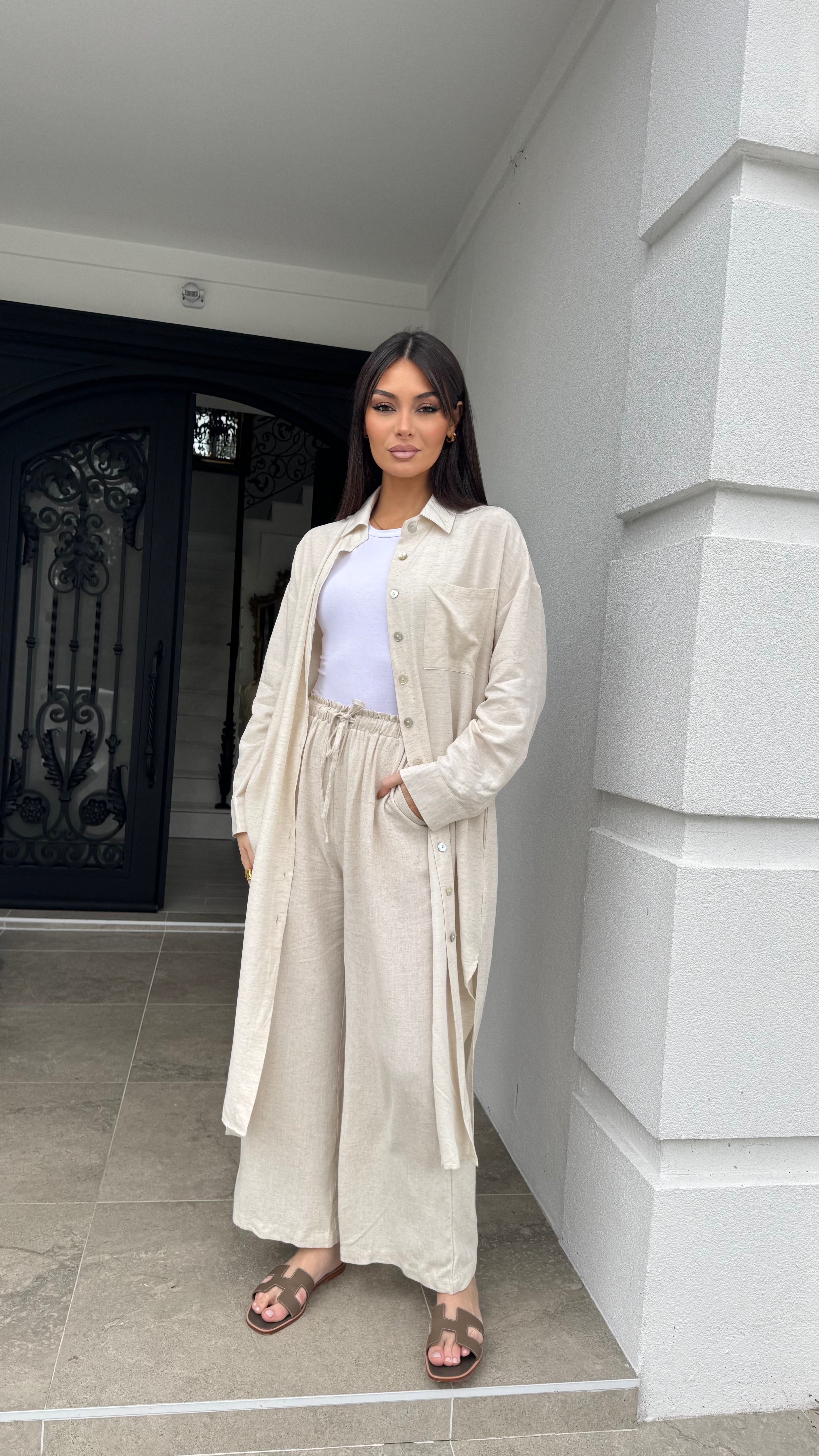 Linen midi Shirt