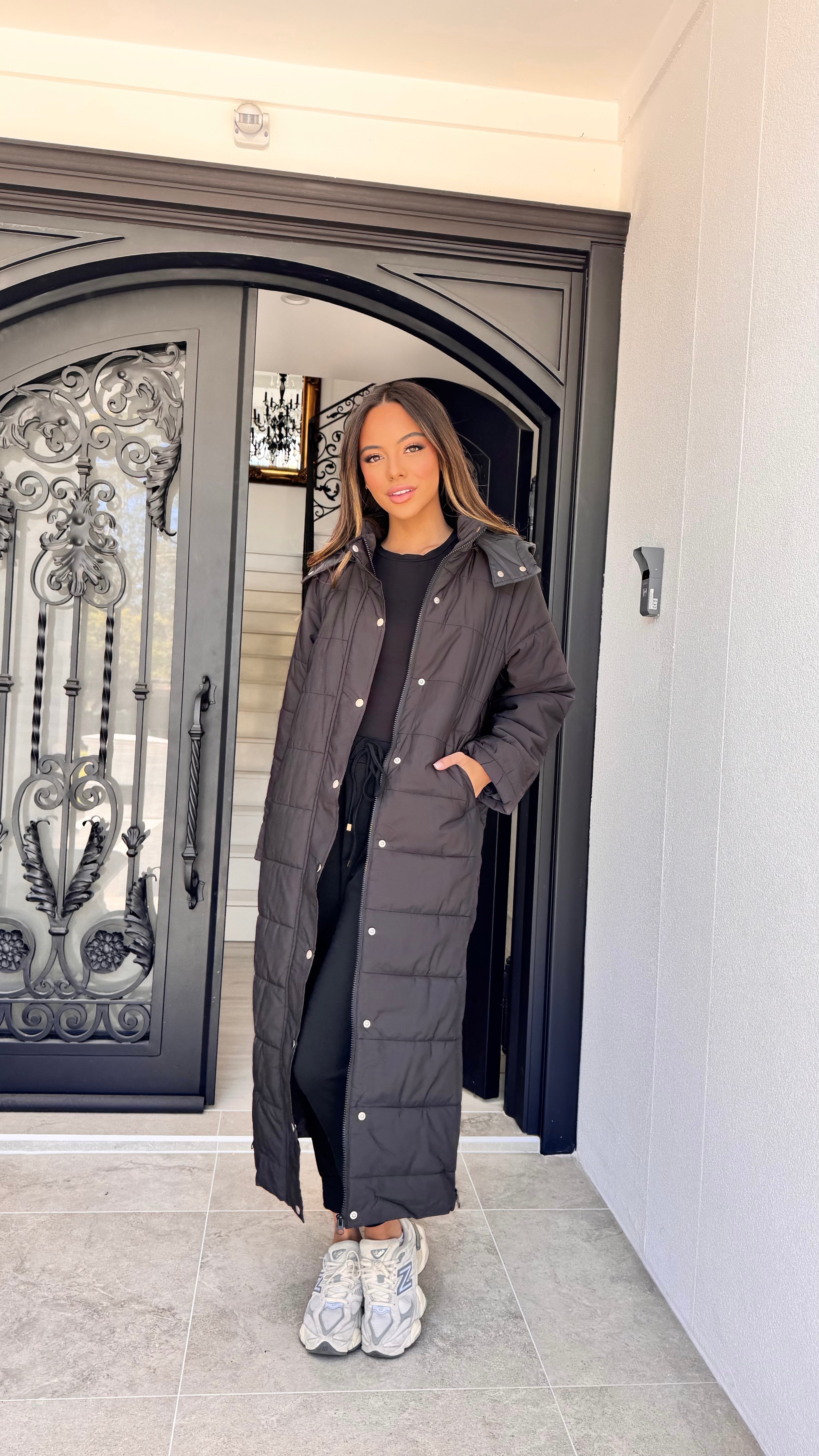 Longline puffer jacket