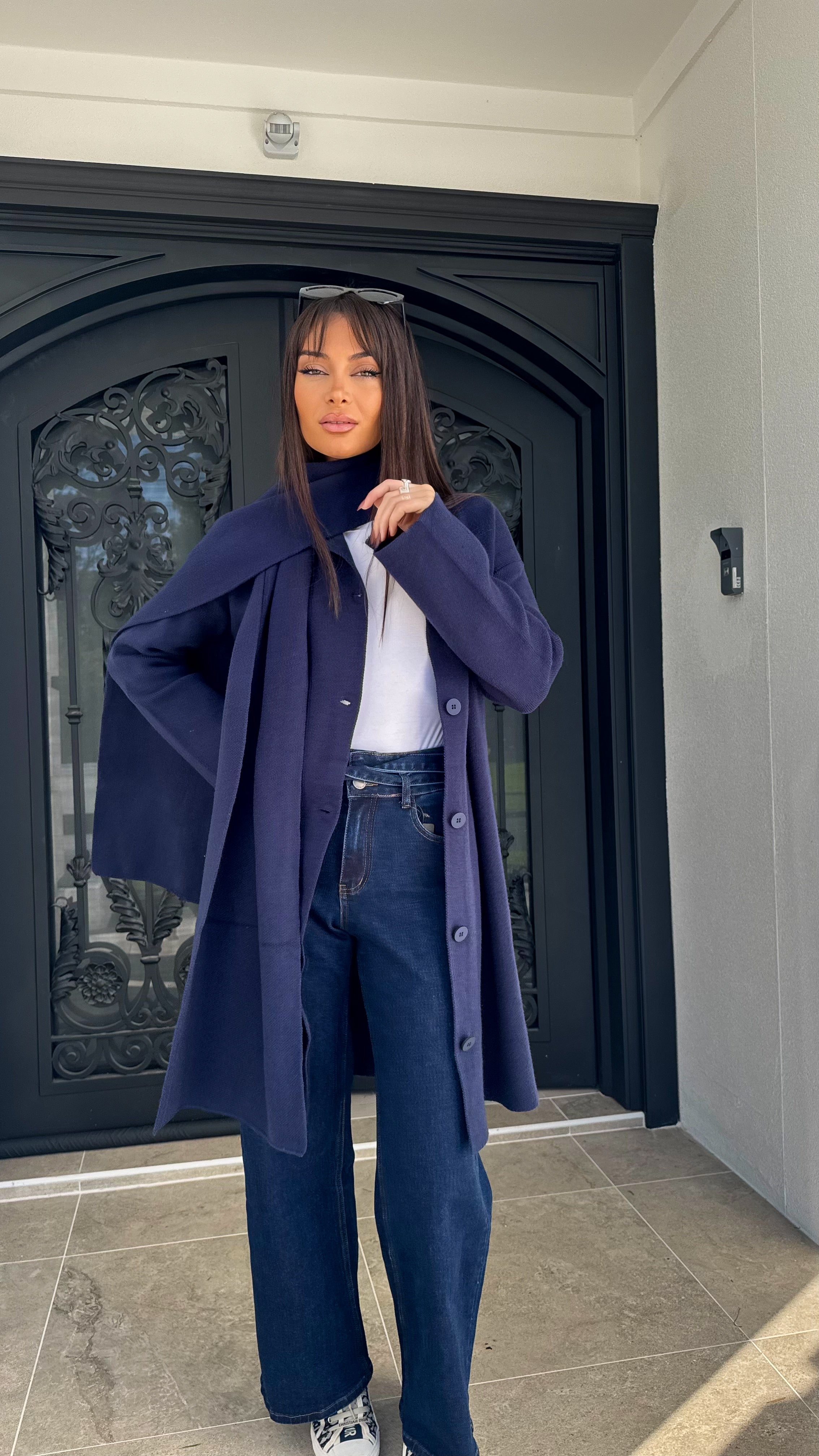 Sara Scarf Knit Cardigan