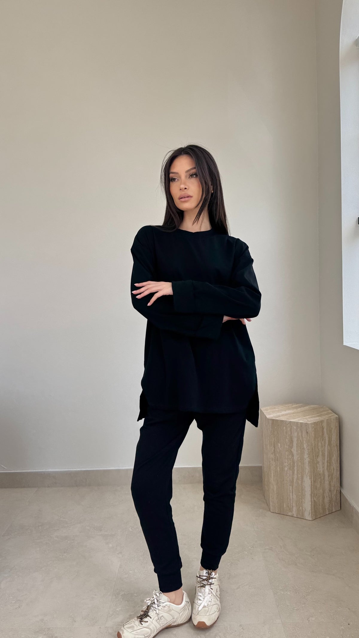 Fold over cotton top