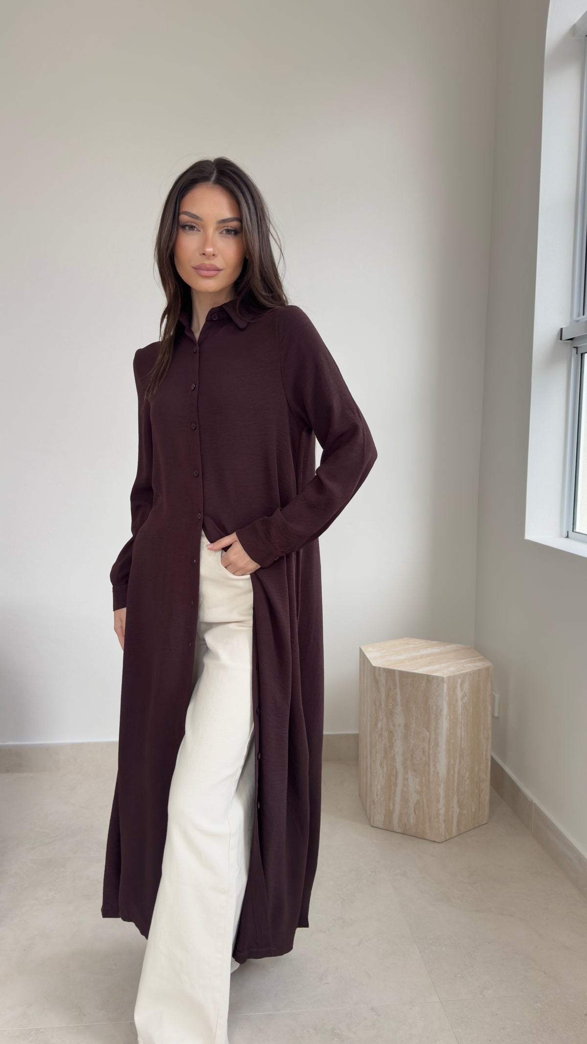 Flowy Button maxi