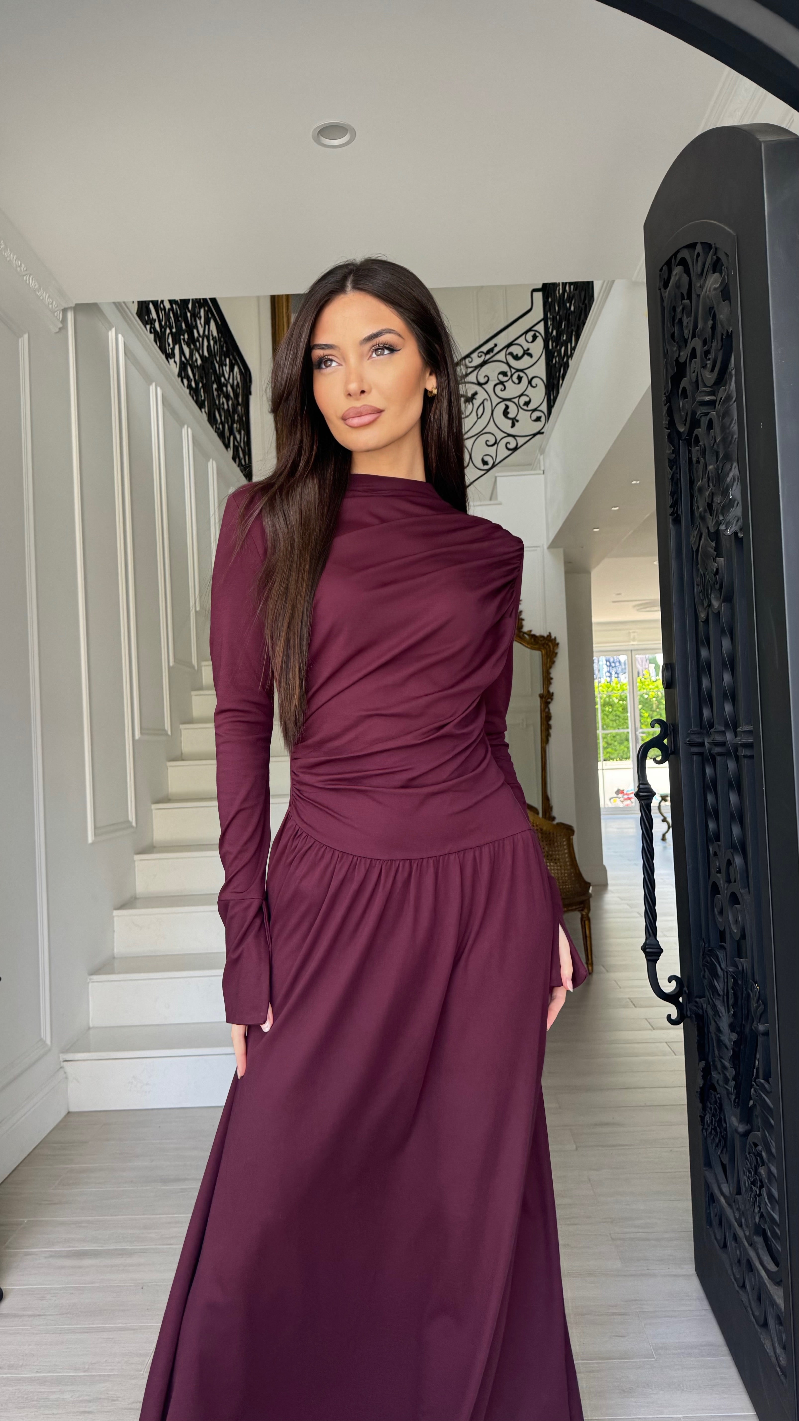 Drape flowy dress