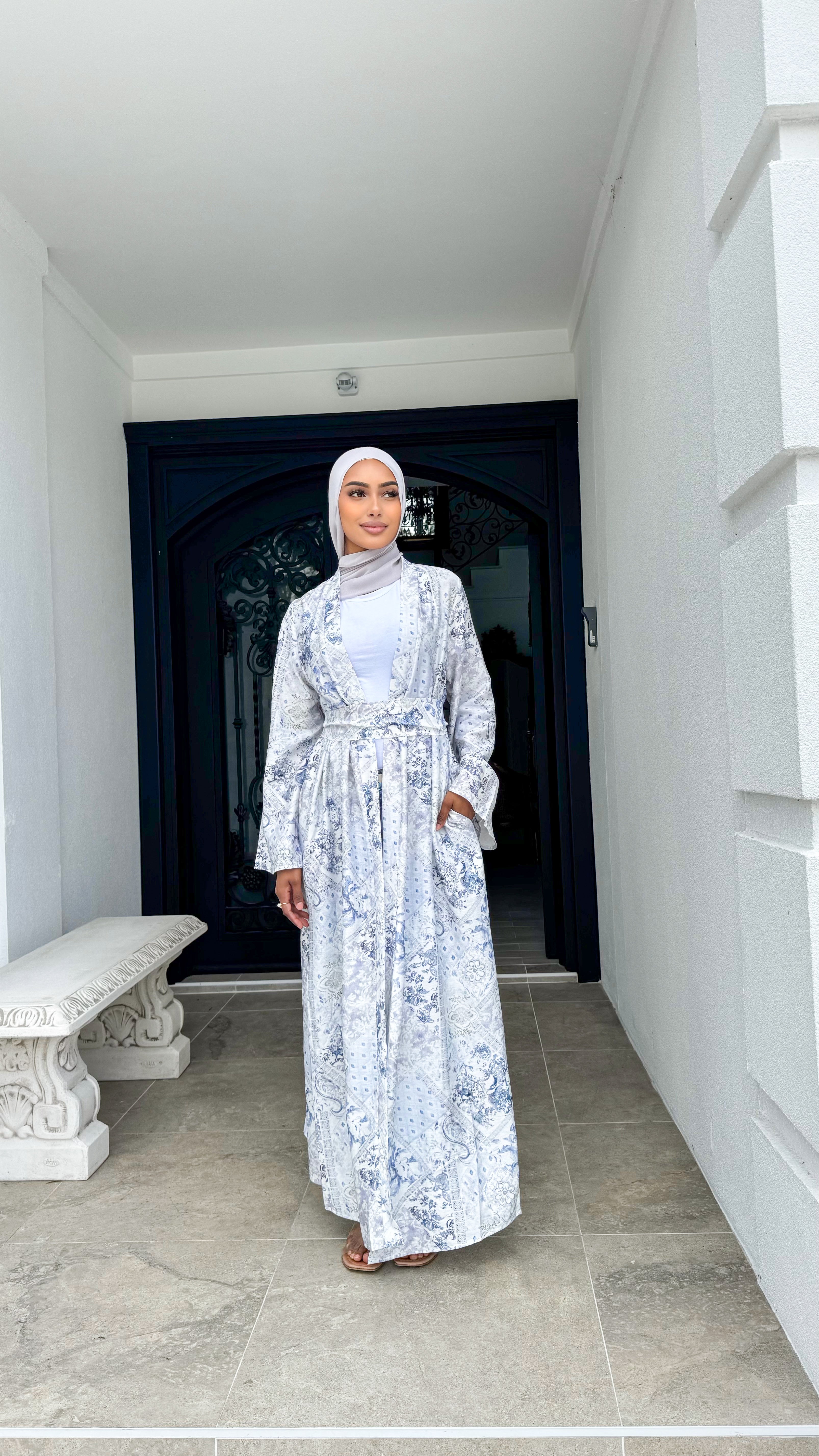 Blue garden cape
