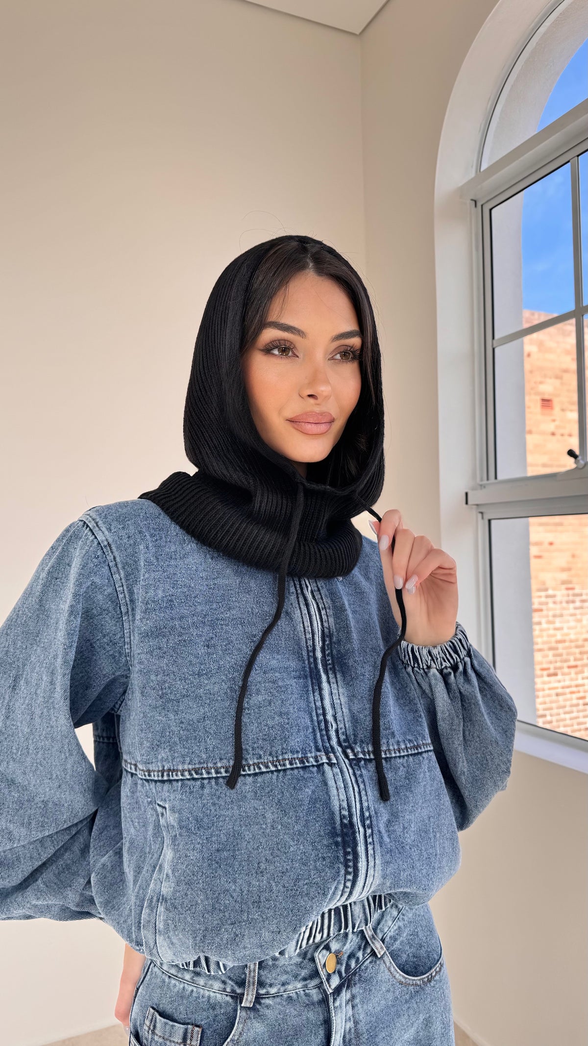 Knit hoody