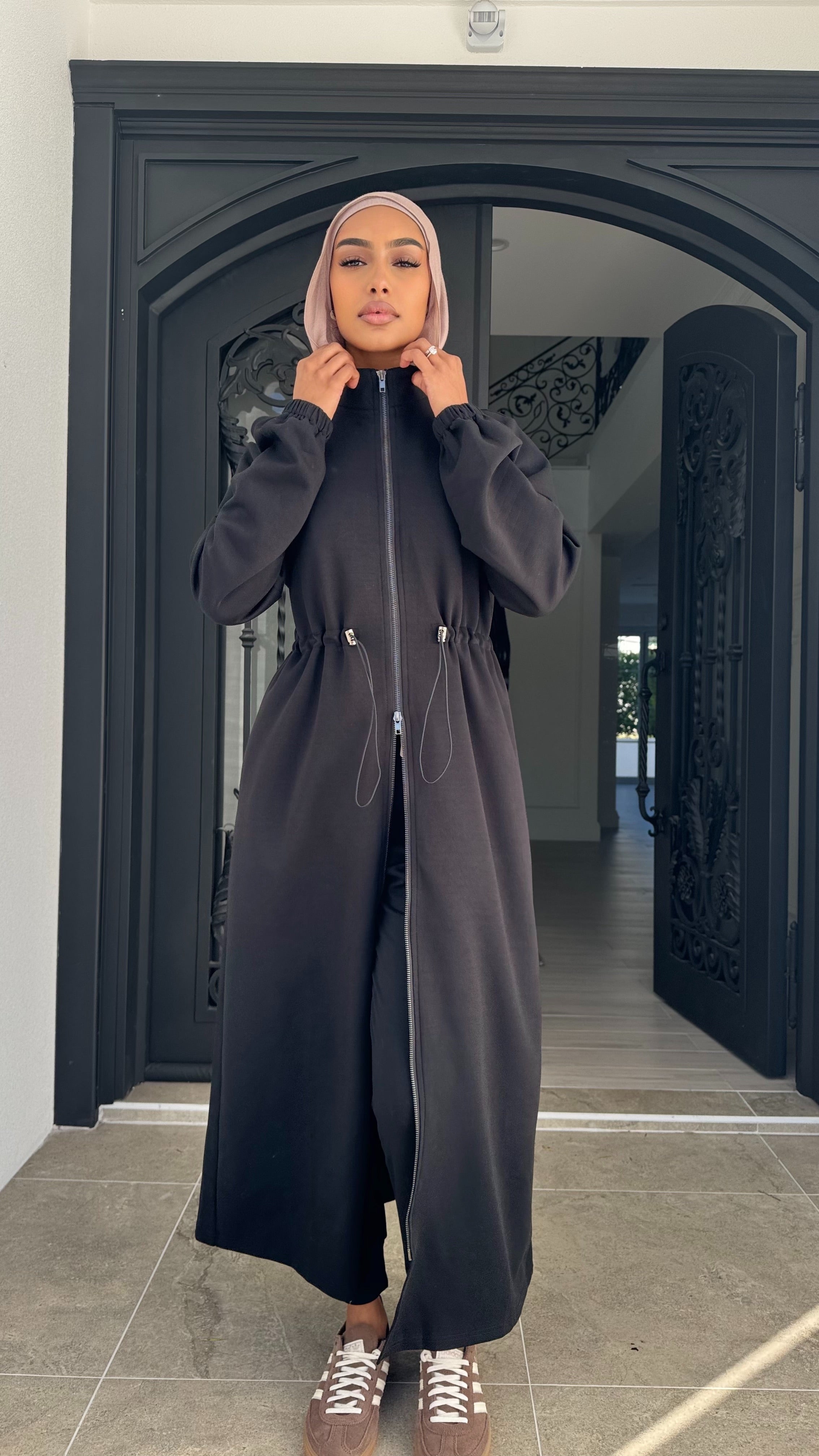 Ponte maxi zip jacket