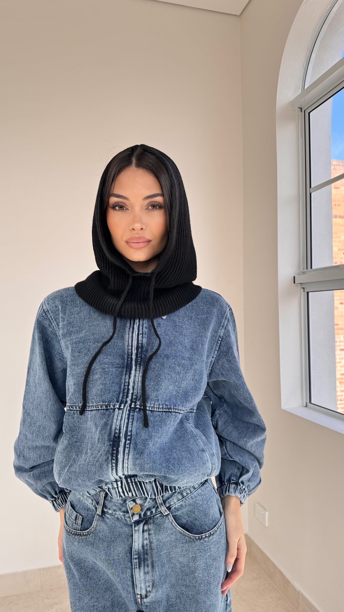 Knit hoody