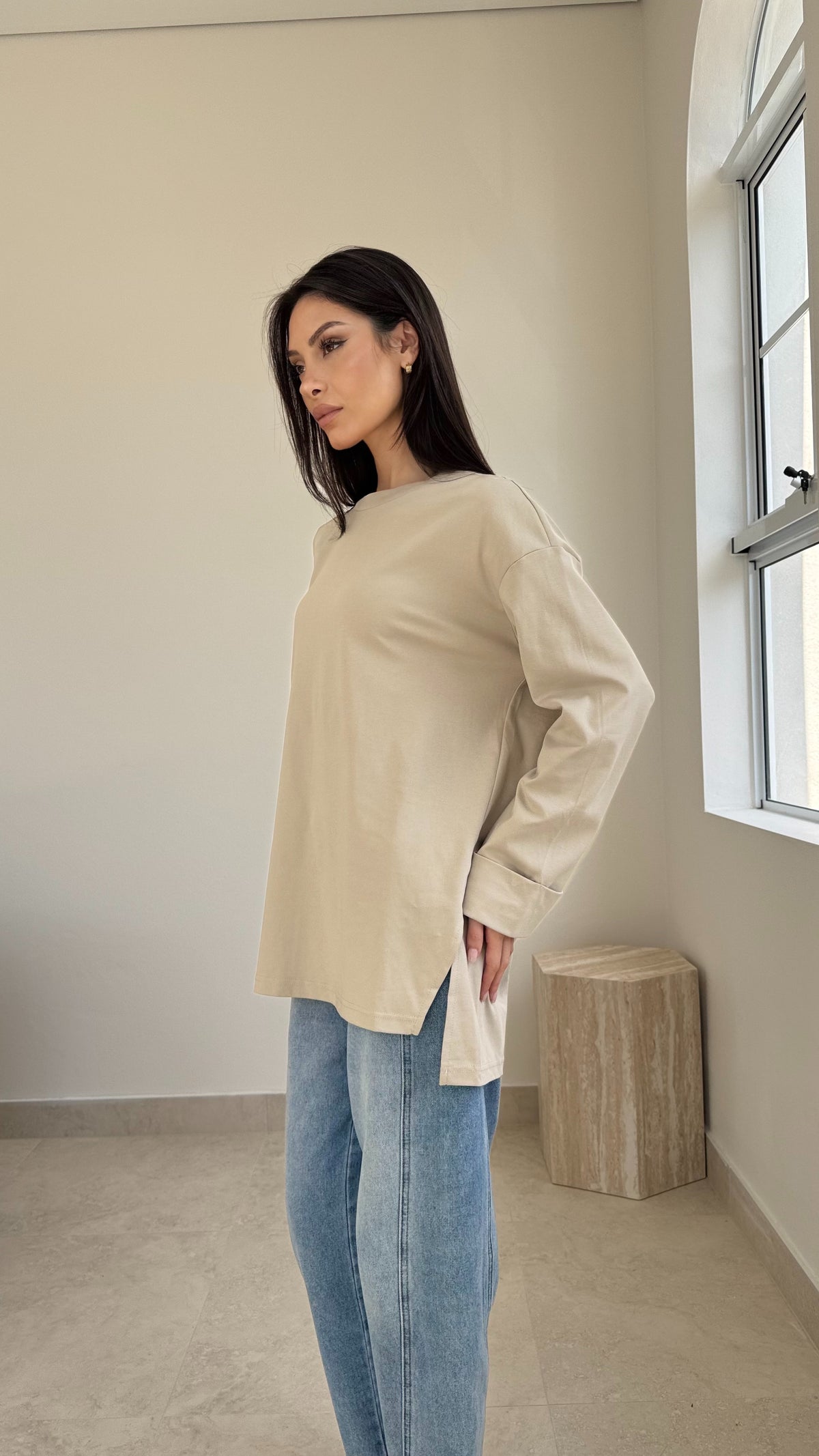 Fold over cotton top