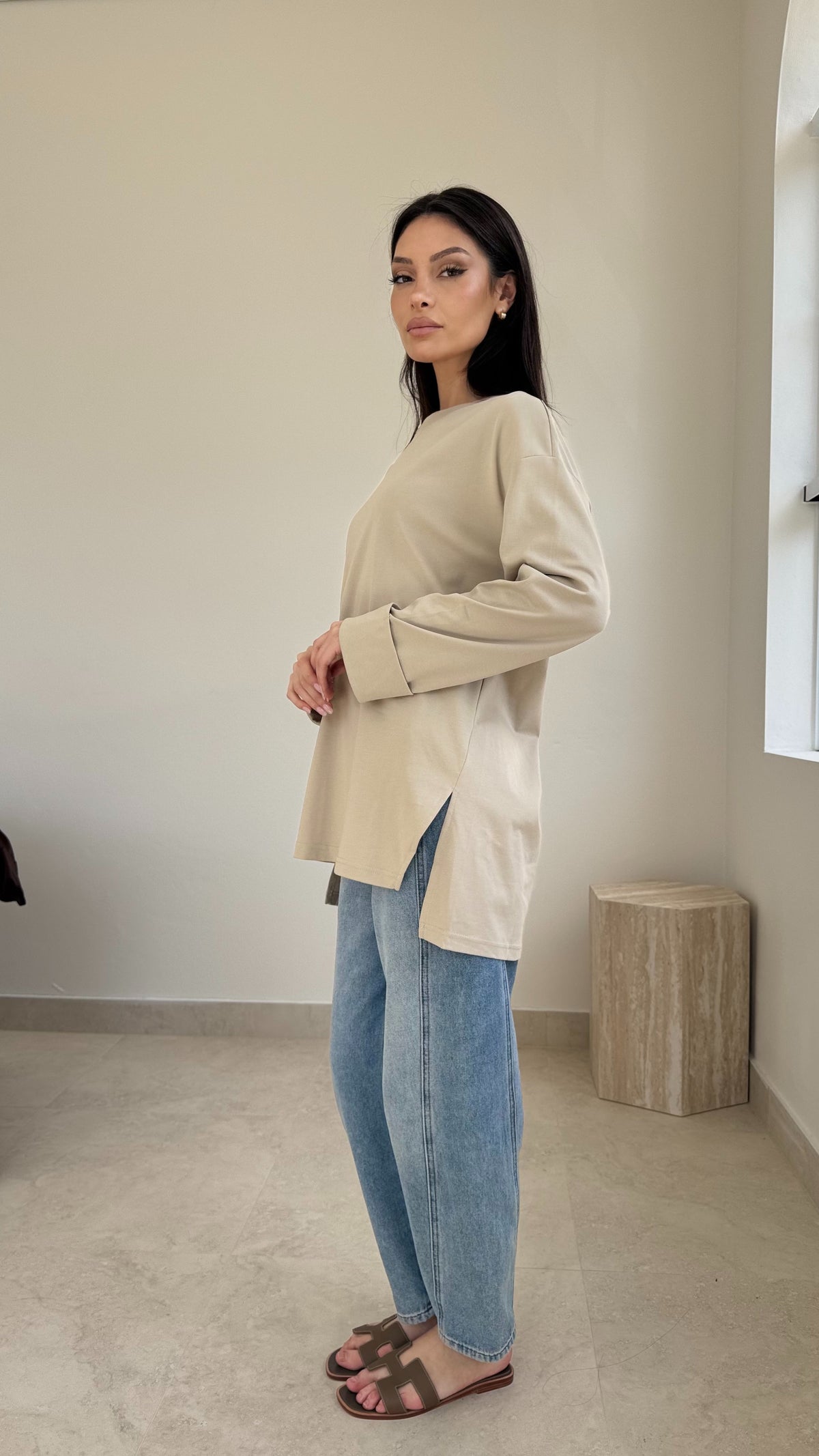 Fold over cotton top