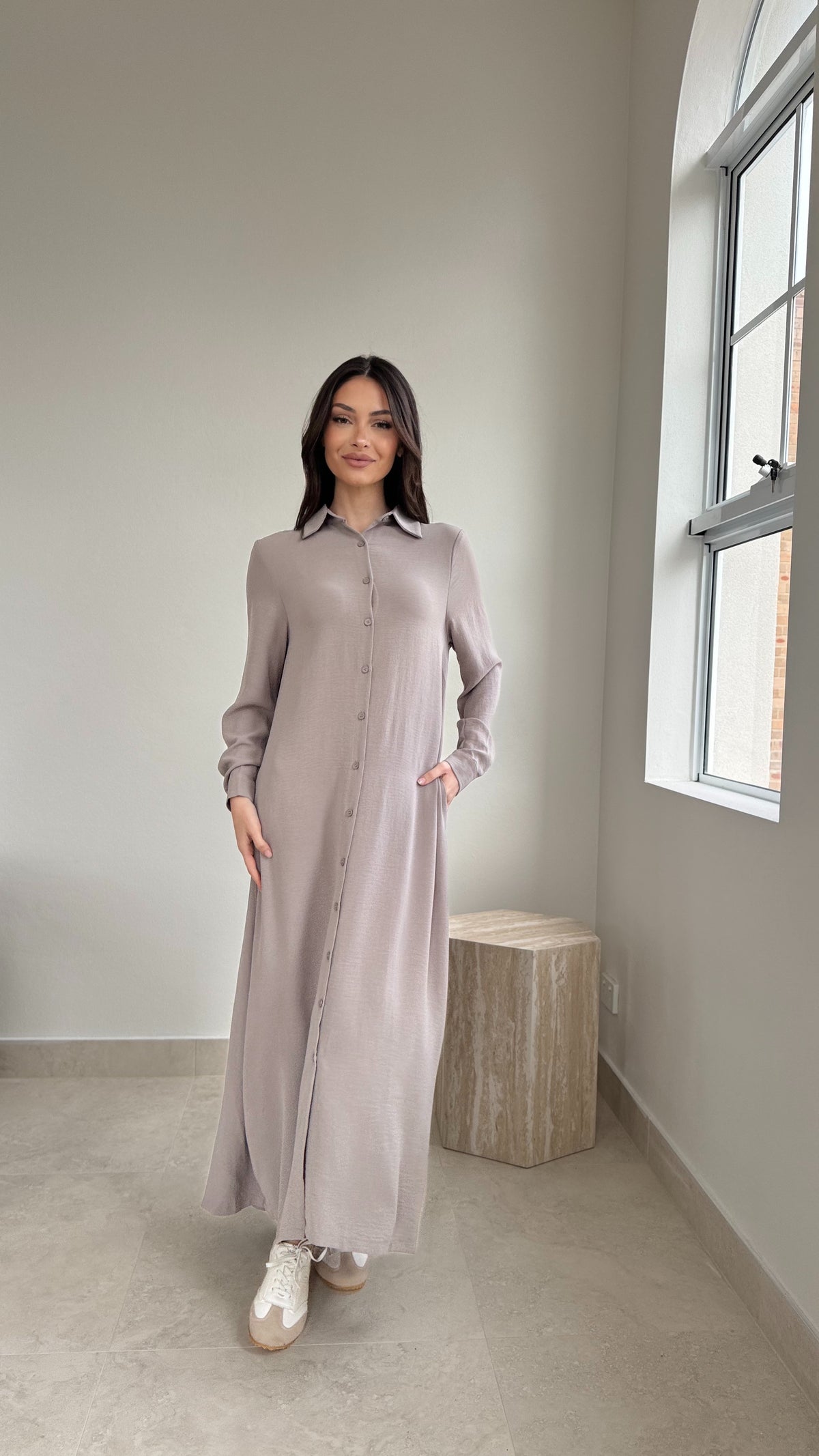 Flowy Button maxi