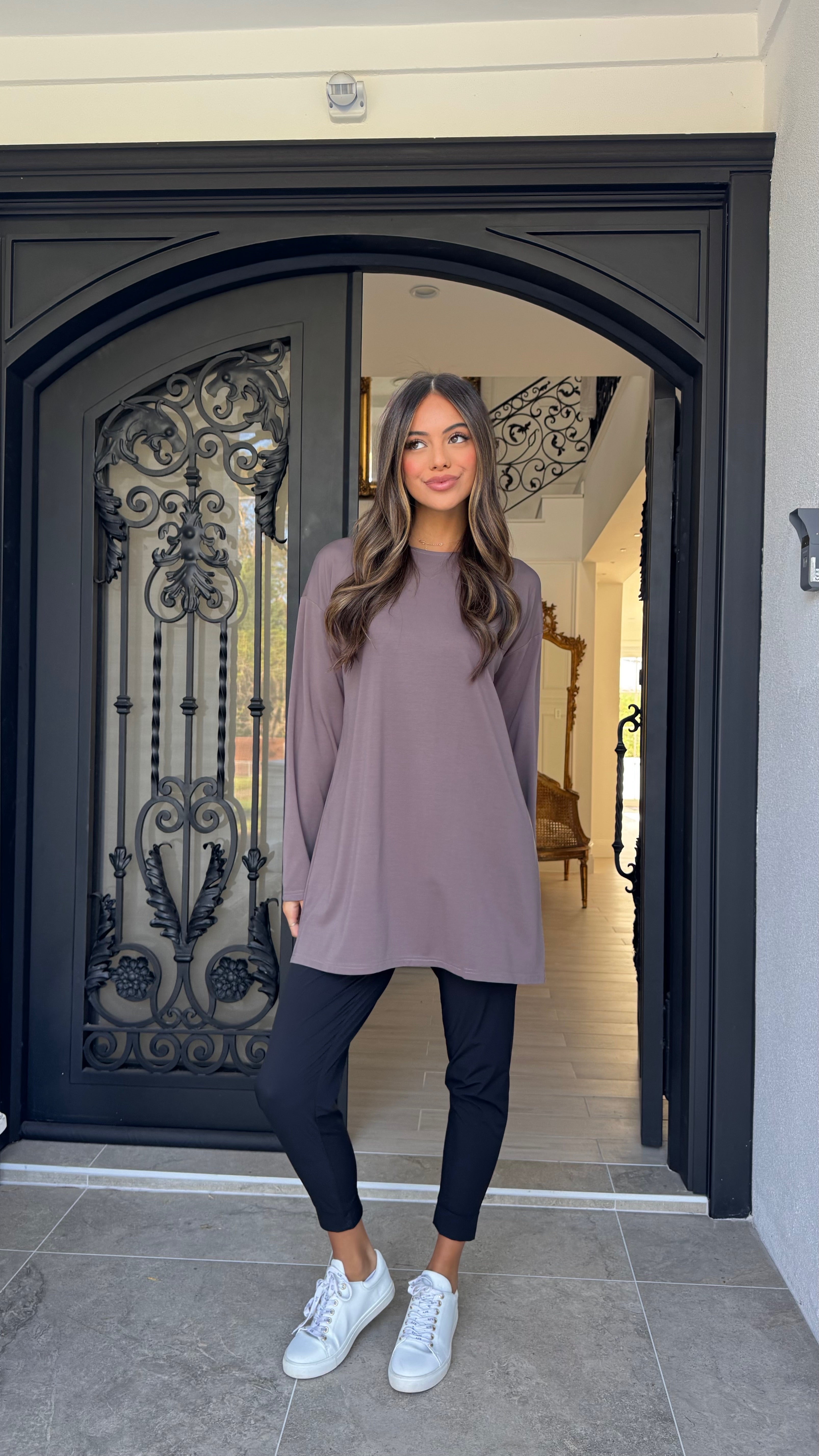 Longline bell sleeve Tee