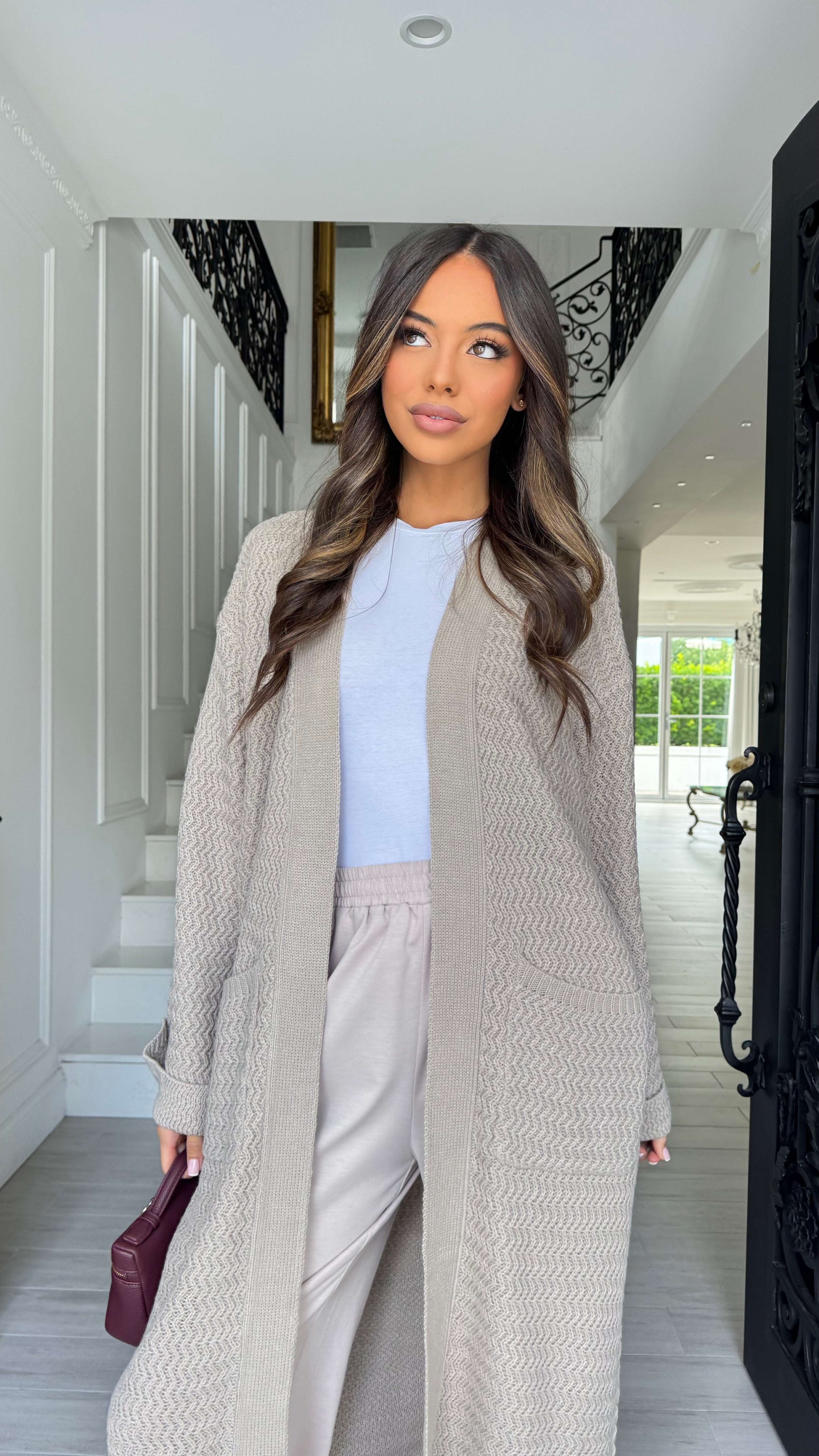 Oversized knit cardigan