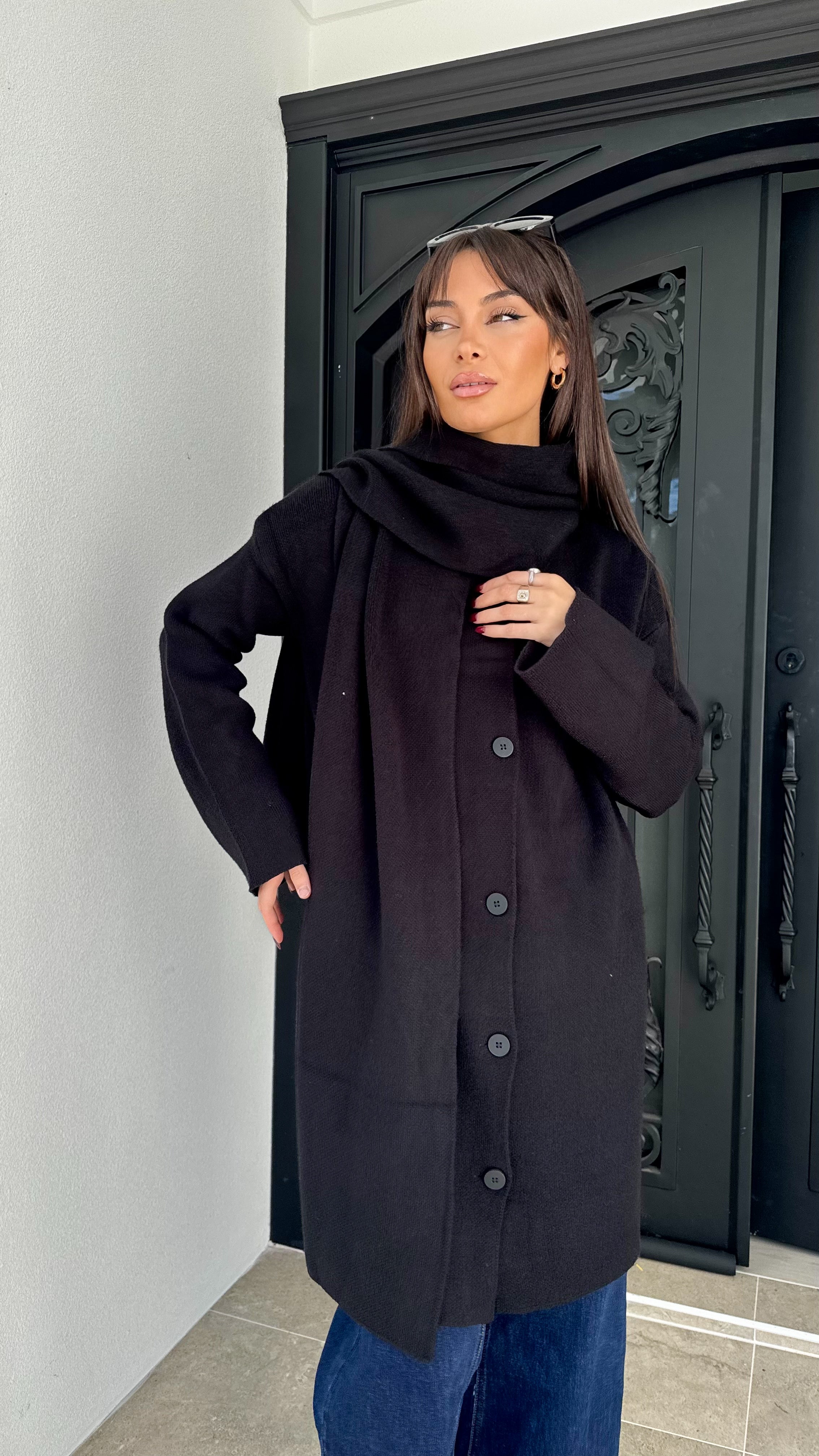 Sara Scarf Knit Cardigan