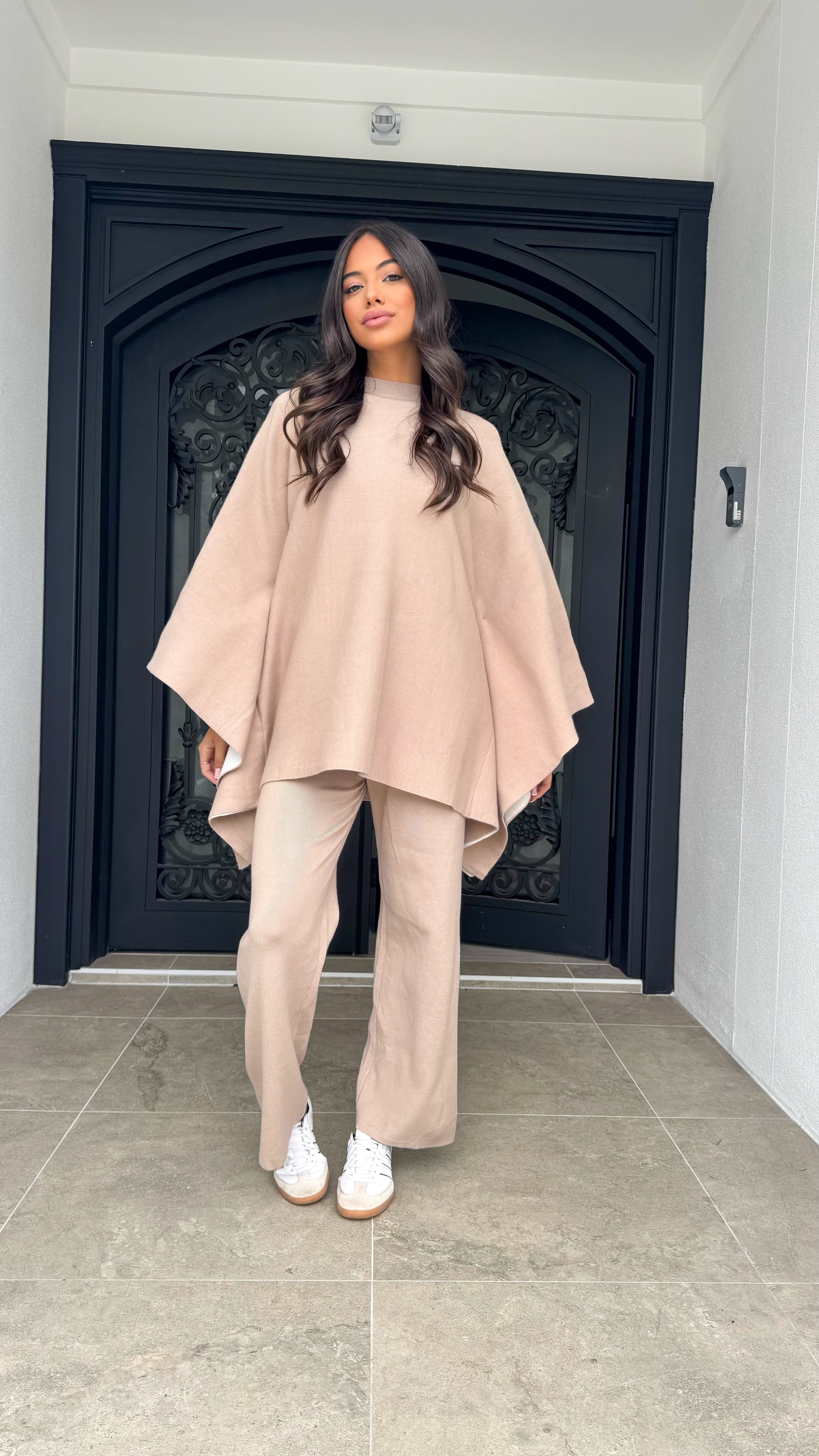 Poncho knit set