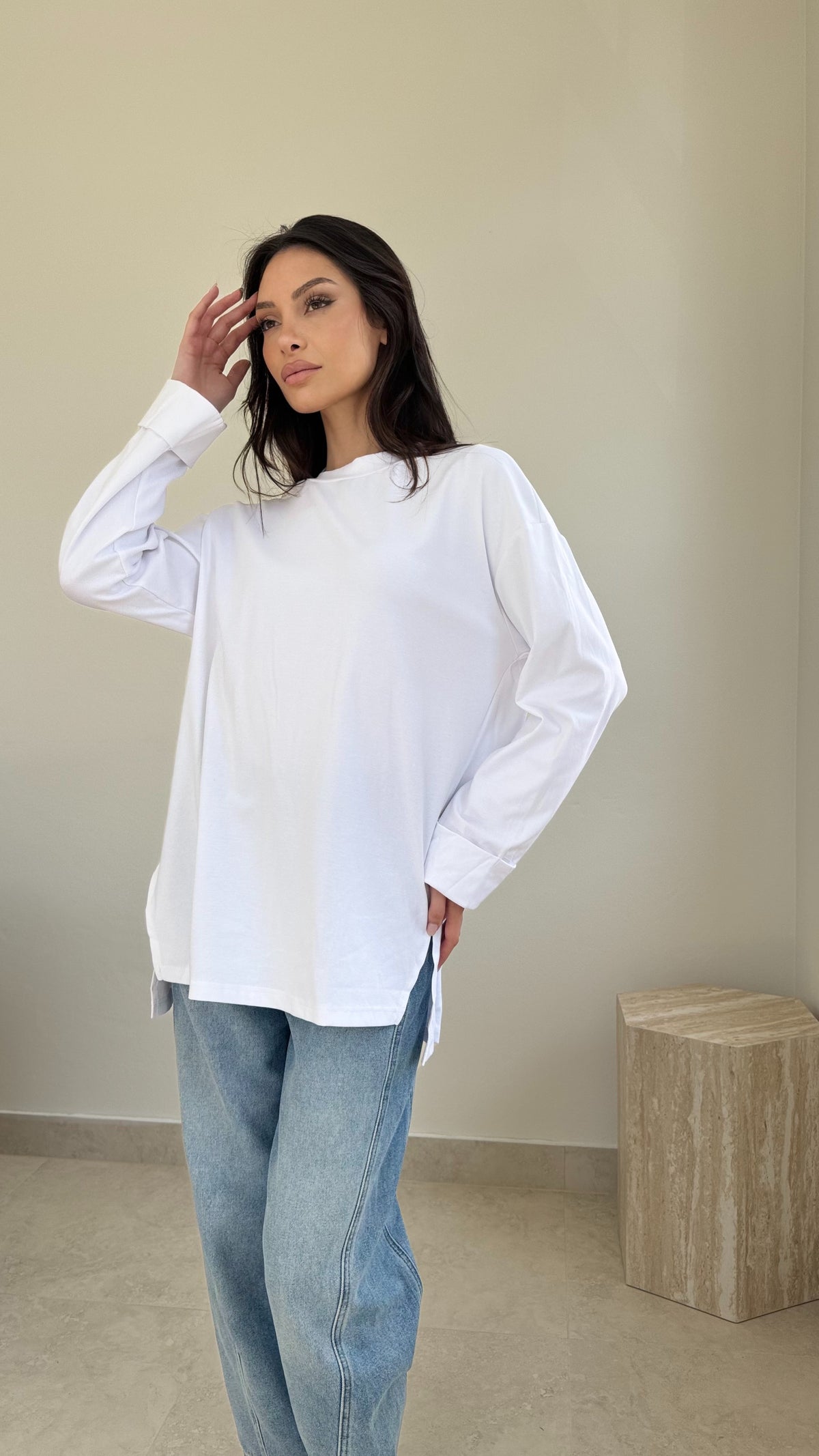Fold over cotton top