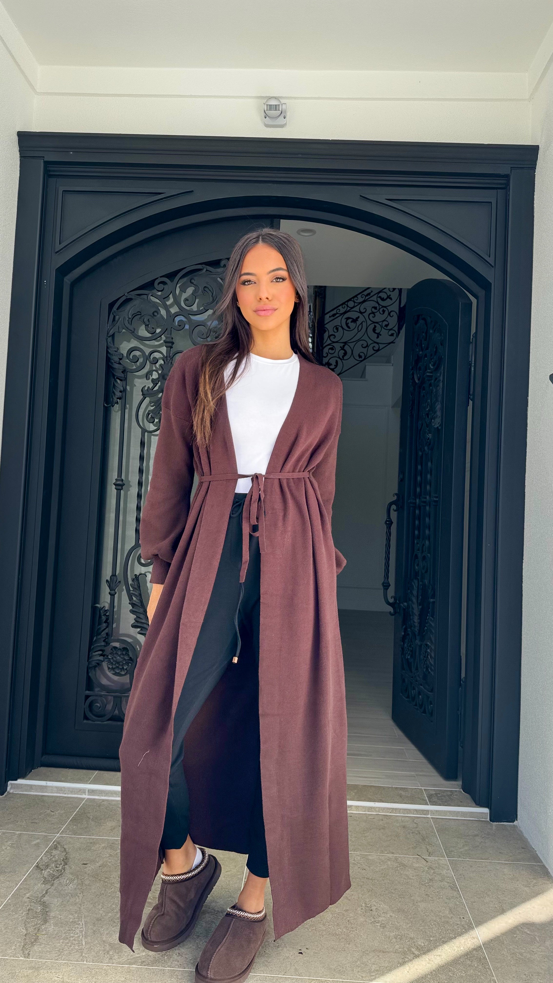 Knit tie Cape