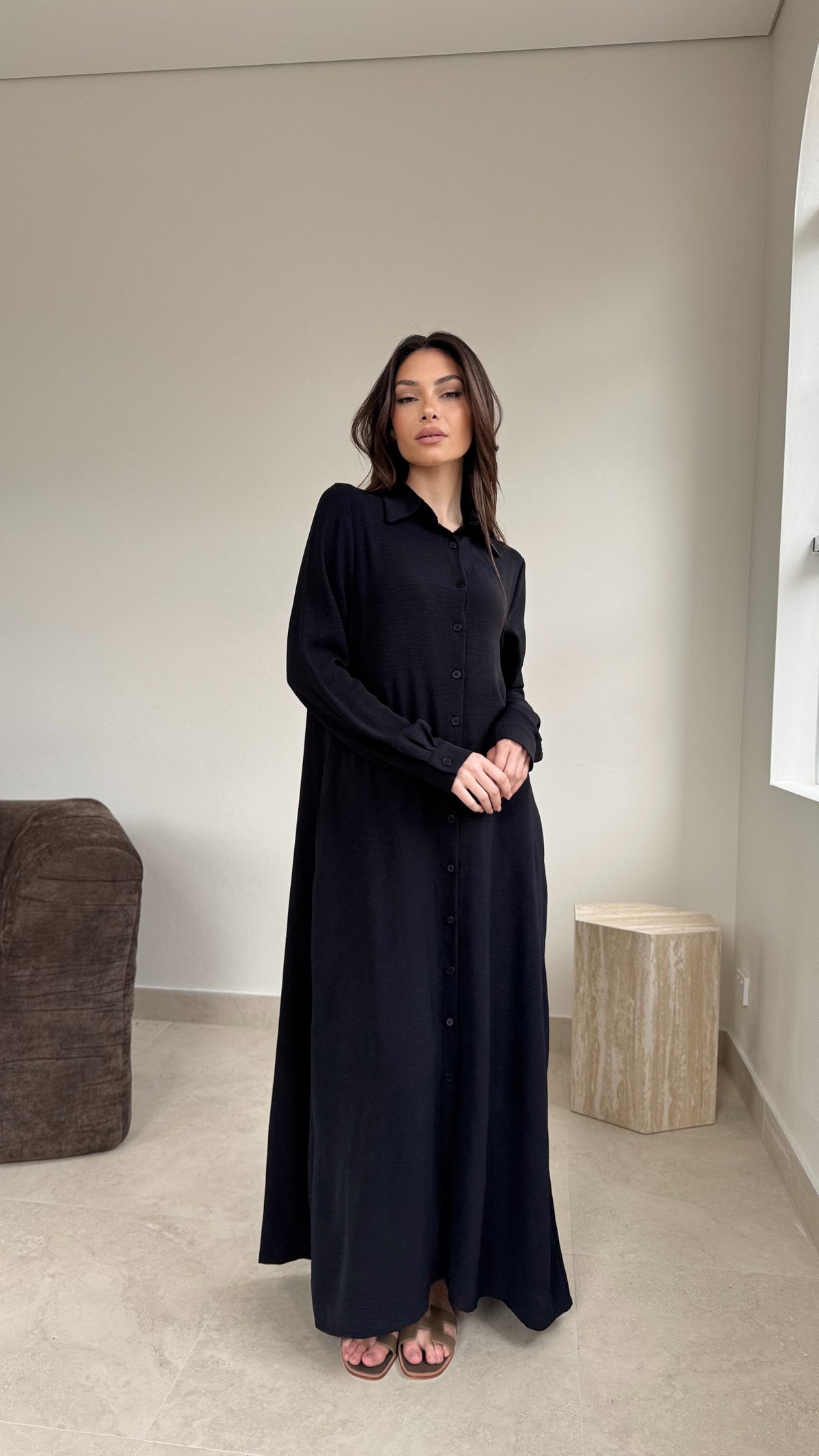 Flowy Button maxi