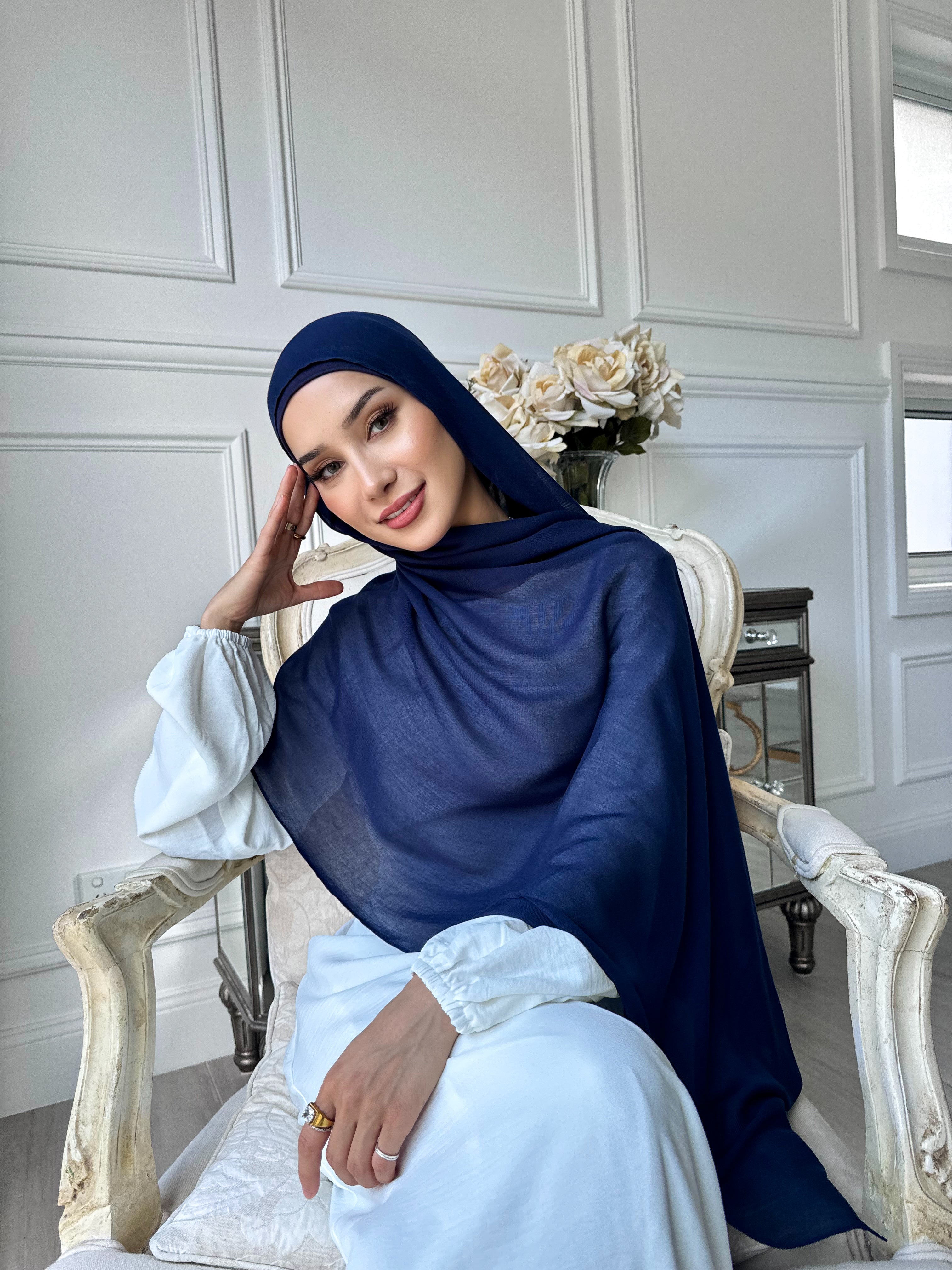 Navy modal scarf