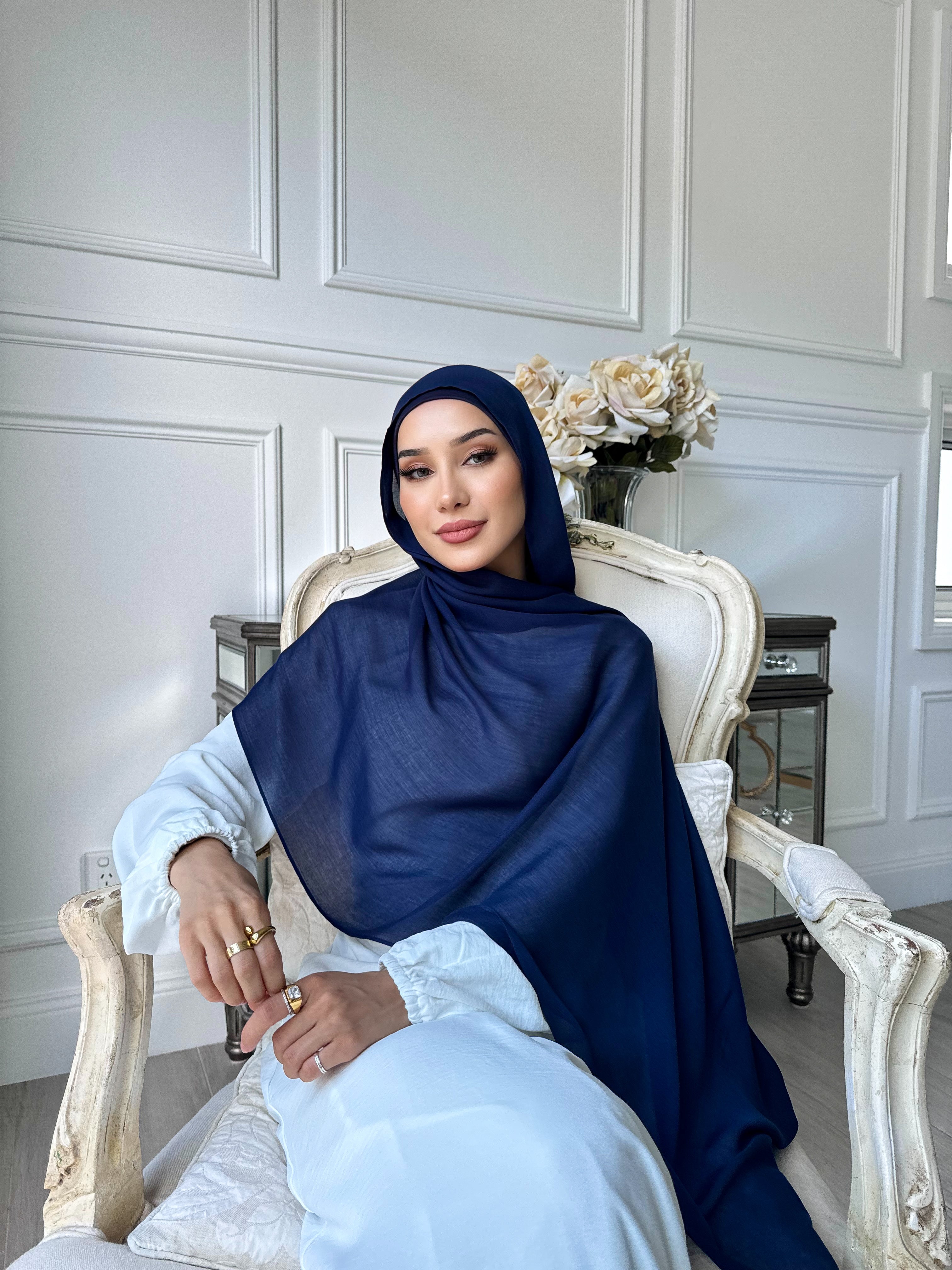 Navy modal scarf