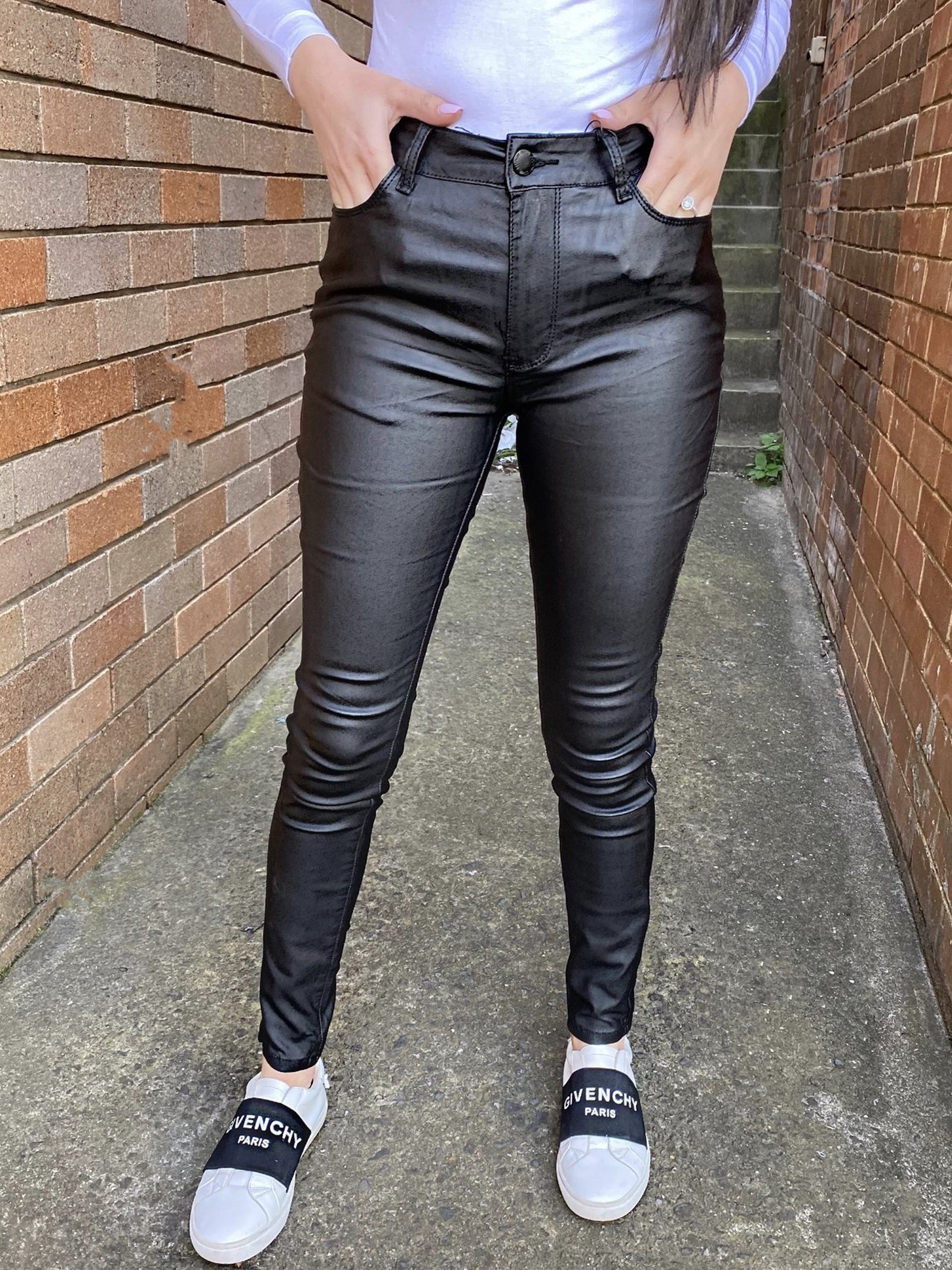 Wet Look Jeans - Urban Culture