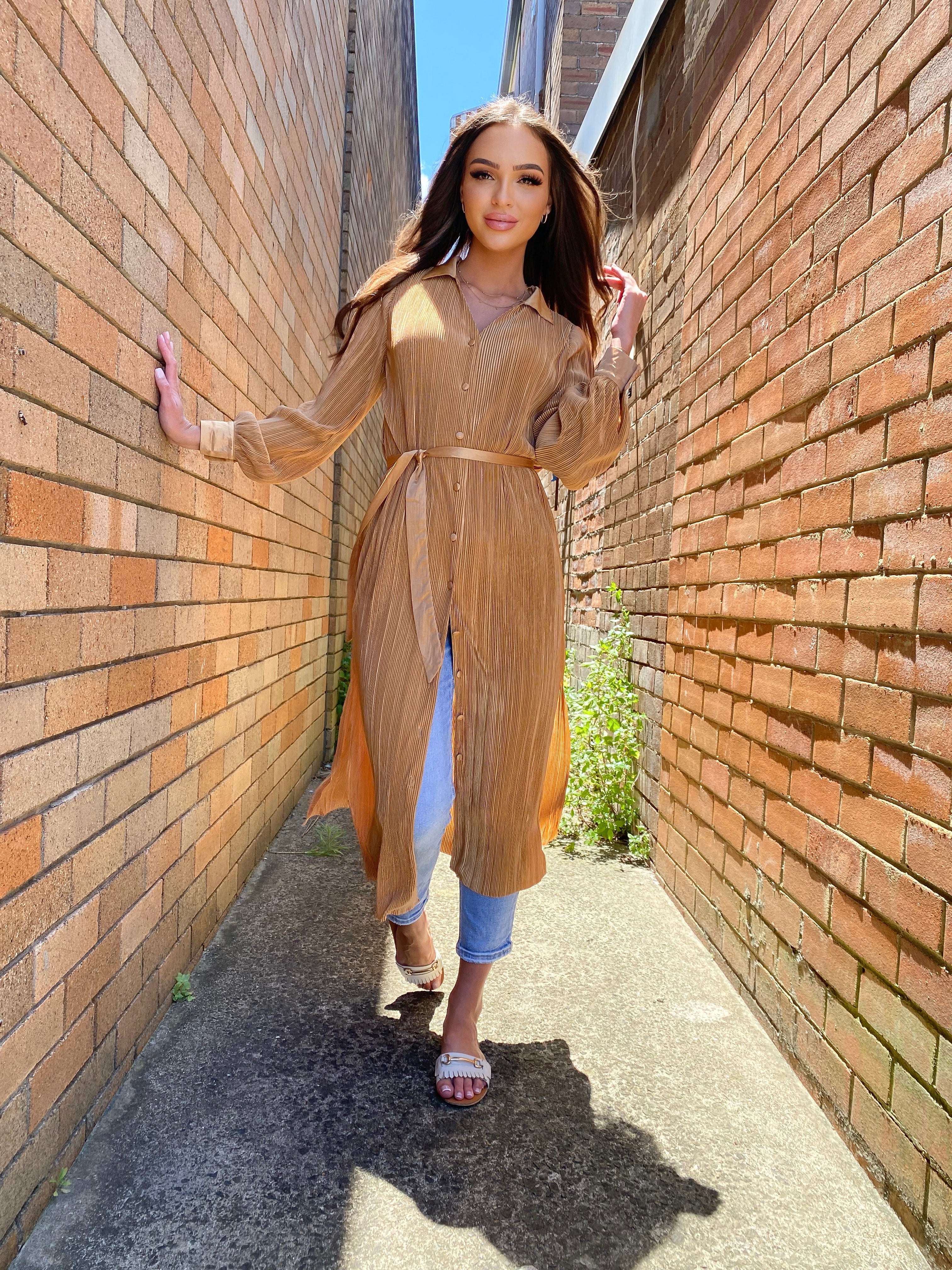 Pleated Midi Tunic